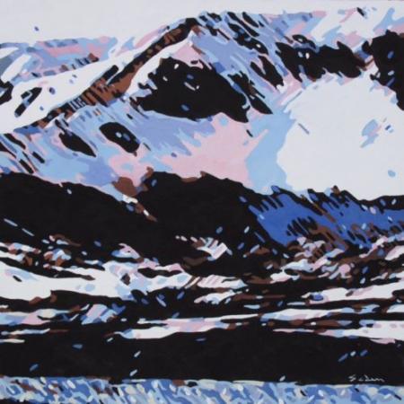 Jacques GODIN - 2020 Neige, huile sur panneau, 30 x 30 cm